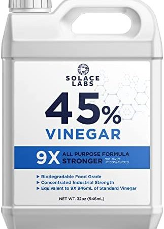 45% Pure Vinegar - 9X Concentrated Industrial Grade, Biodegradable, One of Strongest Available. (32 oz (907ml))