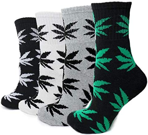 Marijuana Weed Leaf Cotton Unisex Sports Comfort Socks